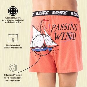 Lazy One Funny Animal Boxers, Novelty Boxer Shorts, size large